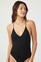 Women's Seamless Crisscross Bodysuit in Black Medium