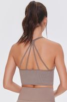 Women's Seamless Caged-Back Sports Bra in Taupe Medium