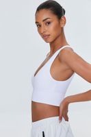 Women's Seamless Longline Sports Bra in White Medium