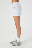 Women's Twill Cargo Mini Skirt Blue