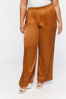 Women's Satin Palazzo Pants in Maple, 0X