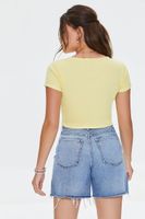 Women's Cropped Cotton T-Shirt in Mimosa Medium