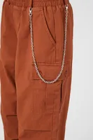 Women's Wallet Chain Tie-Hem Cargo Pants Root Beer,