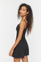 Women's Cami A-Line Mini Dress in Black Medium