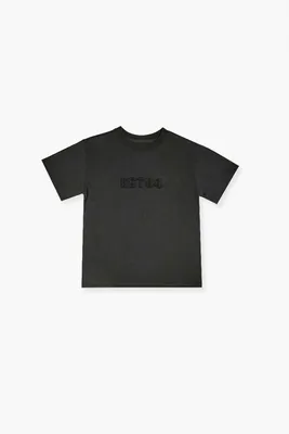 Kids EST84 Graphic T-Shirt (Girls + Boys) in Black, 11/12