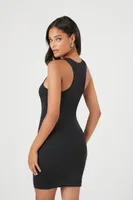 Women's Contour Mini Tank Dress in Black, XL