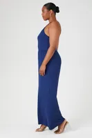 Wide-Leg Cami Jumpsuit in Navy, 1X