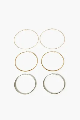 Women's Hoop Earring Set in Gold/Silver