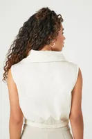 Women's Utility Sleeveless Cowl Top in Cream Medium