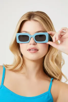 Rectangular Frame Sunglasses in Blue/Black