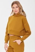 Women's Dropped-Sleeve Fleece Hoodie in Chestnut Small