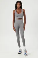 Women's Active Seamless High-Rise Leggings in Dark Grey Medium