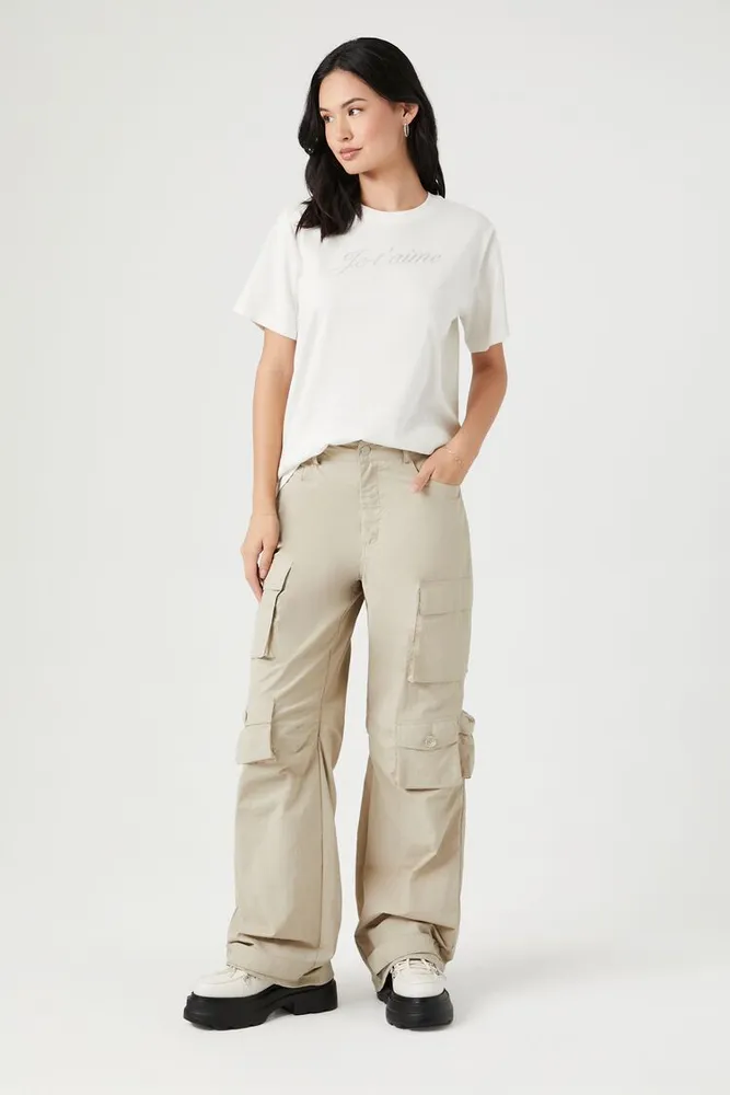 Women's Je T'aime Graphic T-Shirt in Cream Medium