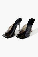 Women's Vinyl Spool Heels in Black, 5.5