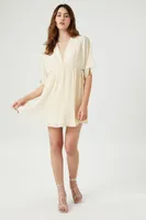 Women's Chiffon Mini Babydoll Dress Cream