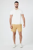 Men Cotton-Blend Drawstring Shorts in Camel, XXL