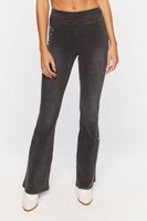 Women's Embroidered High-Rise Flare Jeans in Washed Black, 27