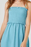 Women's Smocked Cutout Mini Dress