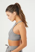 Women's Active Cropped Tank Top in Dark Grey Large