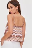 Women's Chevron Print Cami Orange