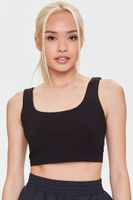 Women's Longline V-Back Sports Bra in Black, XS