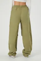 Women's Straight-Leg Cargo Pants in Green Medium