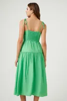 Women's Sweetheart Midi Dress in Green, XS