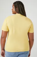 Women's Miller Graphic T-Shirt in Yellow, 0X