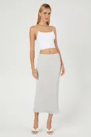 Women's Seamless Cropped Cami in White, S/M