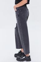 Women's Recycled Cotton High-Rise Straight Jeans Washed Black,