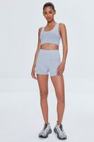 Women's Seamless Ribbed Sports Bra Heather Grey