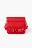 Women's Faux Leather Mini Crossbody Bag in Red