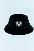 Men Phat Farm Plush Bucket Hat in Black/White