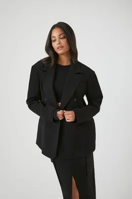 Women's Double-Breasted Blazer Black