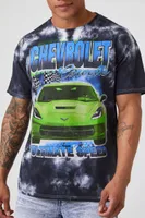 Men Tie-Dye Corvette Graphic Tee in Black Medium