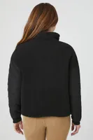 Women's Faux Shearling Bomber Jacket Large