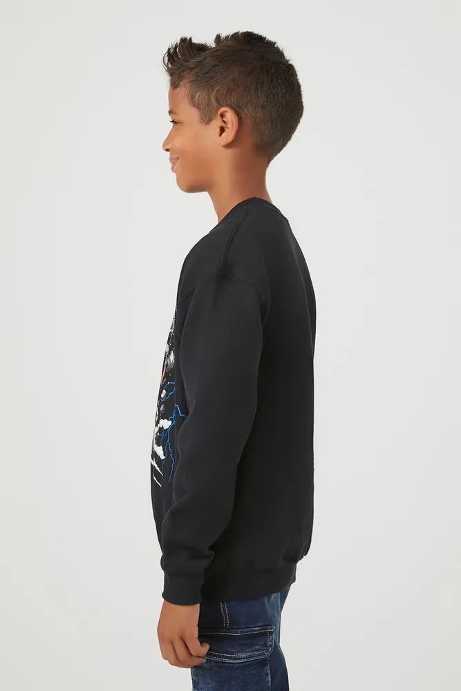 Kids Superman Pullover (Girls + Boys) in Charcoal, 13/14