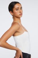 Women's Fitted Cami Bodysuit in Vanilla Medium