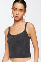 Women's Seamless Cropped Cami in Black, M/L