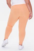 Women's Basic Organically Grown Cotton Leggings in Apricot, 0X