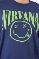 Women's Nirvana Graphic T-Shirt in Blue, 2X