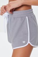 Women's Active Drawstring Ringer Shorts in Heather Grey Medium