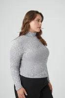 Women's Turtleneck Sweater Heather Grey,