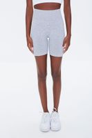 Women's Active Seamless High-Rise Biker Shorts in Heather Grey Large