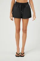 Women's Pull-On Drawstring Shorts in Black Small