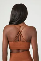 Women's Seamless Strappy Sports Bra in Chestnut Medium