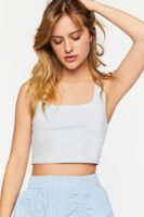 Women's Cropped Tank Top in Misty Blue, XXL