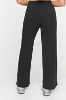 Women's French Terry Crossover Pants in Black Large