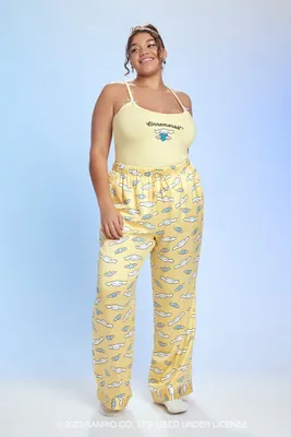 Women's Cinnamoroll Print Pajama Pants in Yellow, 1X