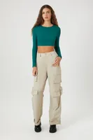 Women's Contour Sculpt Long-Sleeve Crop Top